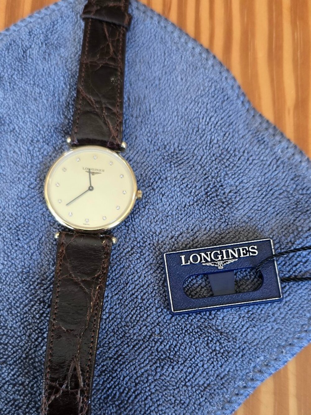 Longines, $1650 MSRP, Ultra Slim, Gold, Diamonds, 29 mm, La Grande Classique